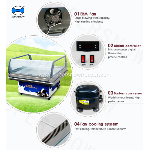 Portable Mini Freezer Glass Door On Wheels